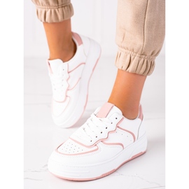 SHELOVET Women's sneakers white pink 2 SHELOVET Women's sneakers white pink 2