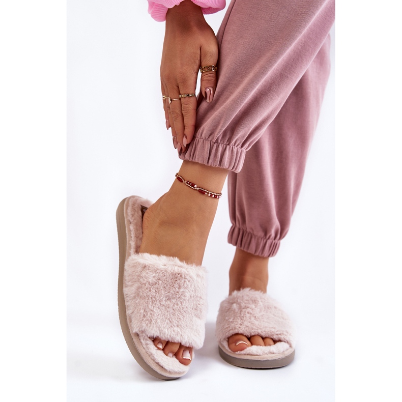 Home Slippers Slippers With Fur Inblu EK-05-011 Beige 1