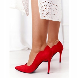Women's Stilettos Suede Red S.Barski Ziger 4