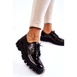 Vinceza Fashionable lacquered shoes tied Black Gwendy 4 Vinceza Fashionable lacquered shoes tied Black Gwendy 4