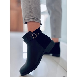 BM Women's full grain and suede Chelsea boots, Amil Black 1