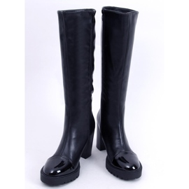 BM Angie Black wide heel boots 2