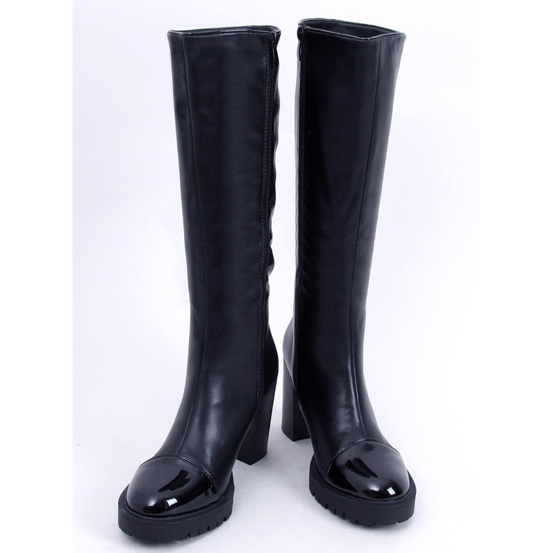 BM Angie Black wide heel boots 2