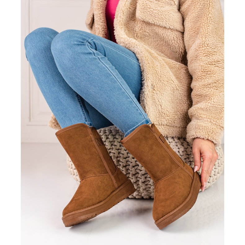 Women's brown high snow boots Big Star KK274616 1 Women's brown high snow boots Big Star KK274616 1