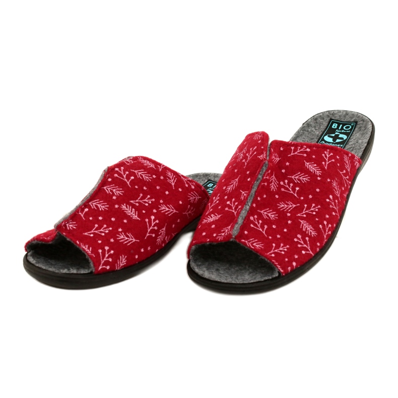 Women's felt slippers DIK41 BIO NATURE ADANEX 27778 red 3 Women's felt slippers DIK41 BIO NATURE ADANEX 27778 red 3