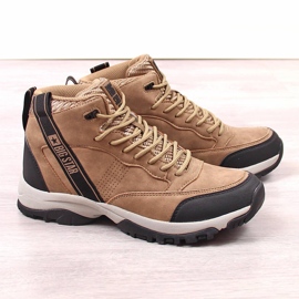 Men's high trekking shoes beige Big Star KK174283 brown 1