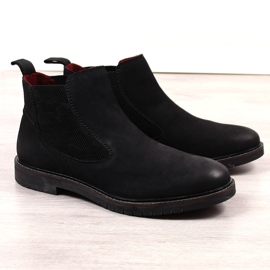 Men's Chelsea boots, slip-on black Bugatti KK153097 1