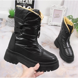 Black Vinceza quilted women's snow boots 1