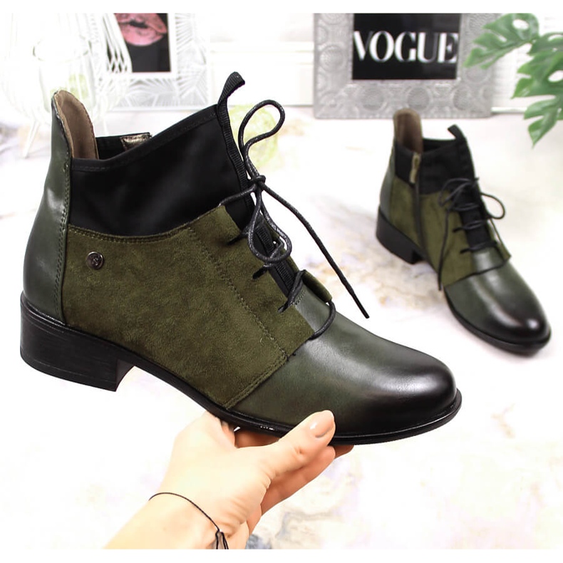 Green Jezzi insulated women's slip on boots 1