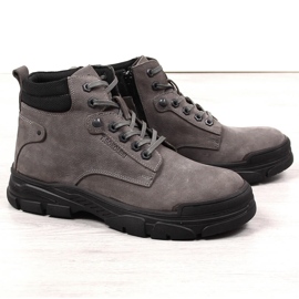 Leather men's high boots gray T.Sokolski grey 1