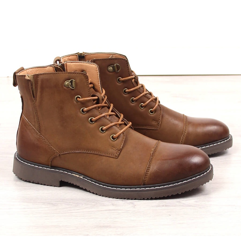 Men's brown insulated leather boots by T.Sokolski 1 Men's brown insulated leather boots by T.Sokolski 1