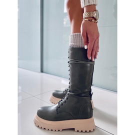 BM Zona Green lace-up boots 1