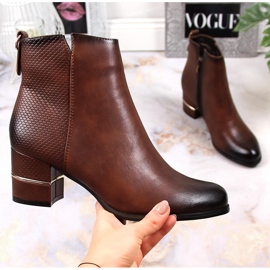 Women's Jodhpur boots on a brown insulated post M. Daszyński 1