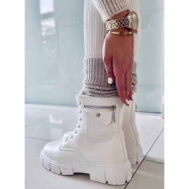 BM Flat lace-up boots Bravery White 2