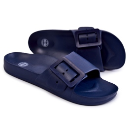Women's Slippers With a Buckle Big Star FF274A388 Navy Blue 1