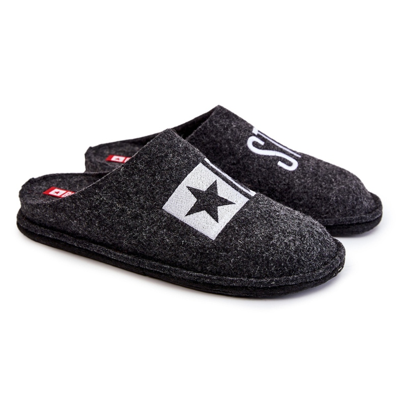 Classic Men's Slippers Big Star KK176003 Black 1