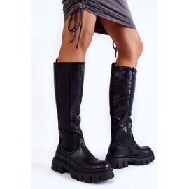 PE1 Women's Boots On The Platform Knee-length Black Milania 2