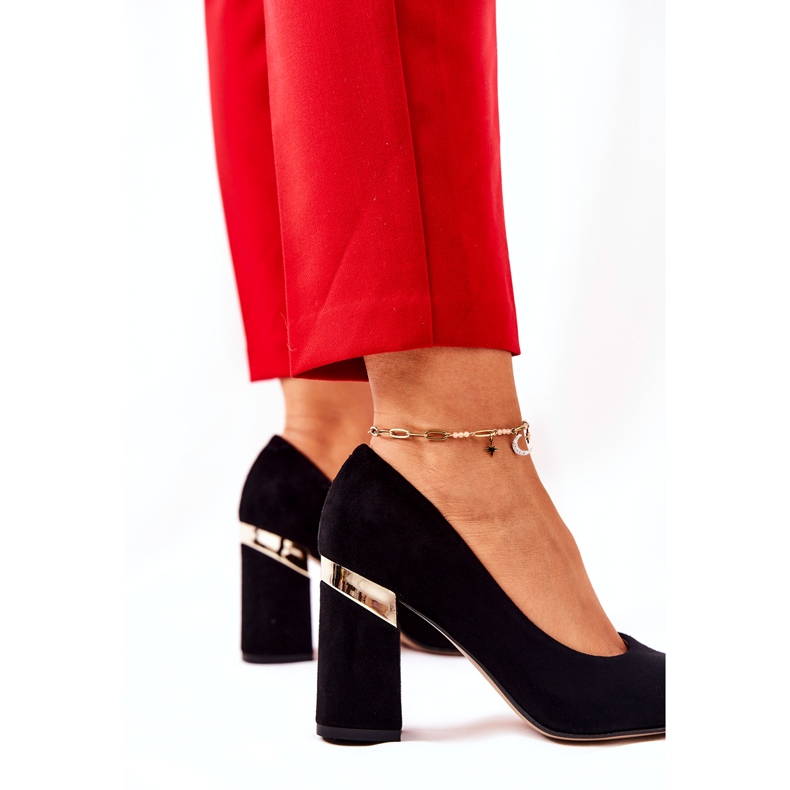 Women's suede Lewski pumps 3117 black 4