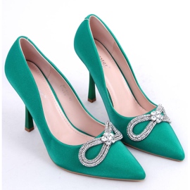 Elegant heels with Sugar Green stones 1