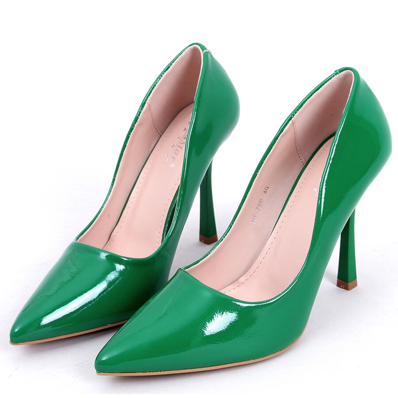 PA1 Anika Grass lacquered women's high heels green 1