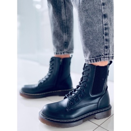 Hirst Black Matt bovver boots 2