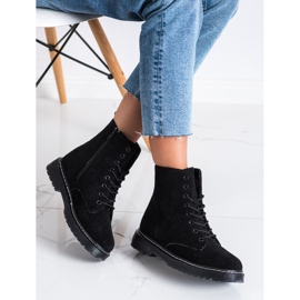 SHELOVET Warm suede Trappers black 2