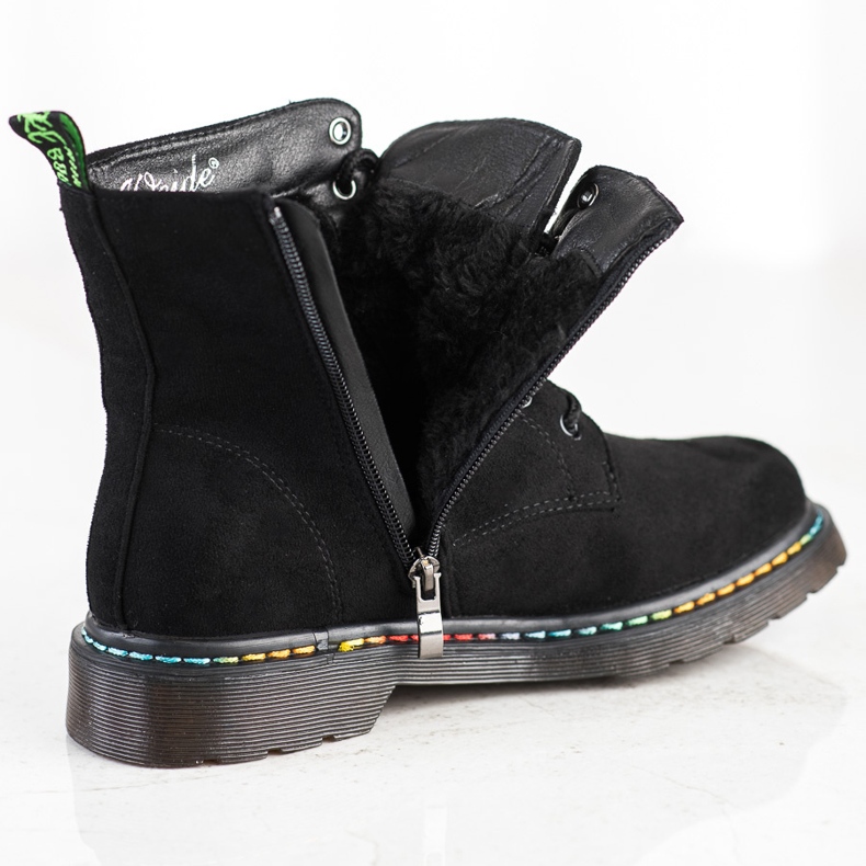 Weide Black Lace-up Boots 1