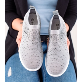 W. Potocki Sneakers With Potocki Crystals grey 1