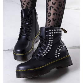 PA1 Black boots with Castello studs 2