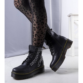 PA1 Black boots with Castello studs 1