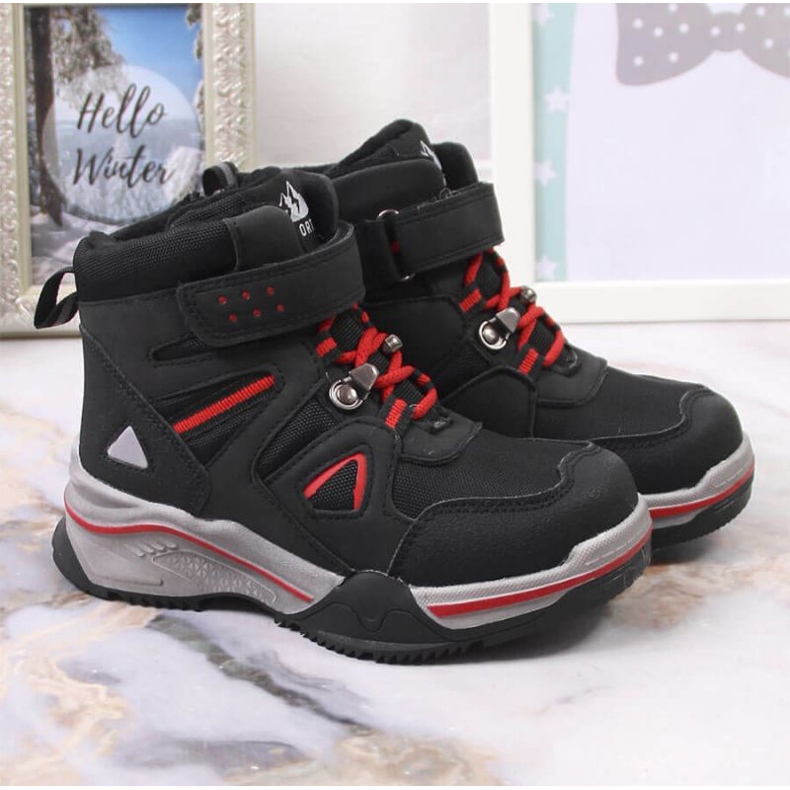 Sheep wool insulated boots News Jr EVE383A black 2