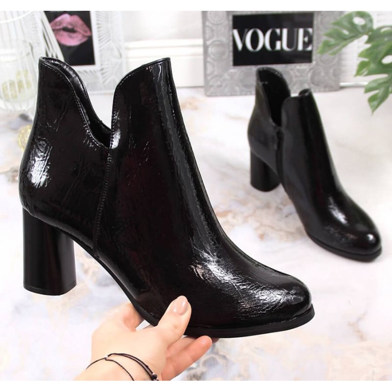 Boots lacquered on the post insulated Jezzi W JEZ385A black 1