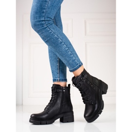 Lace-up boots on the shelovet platform black 2 Lace-up boots on the shelovet platform black 2