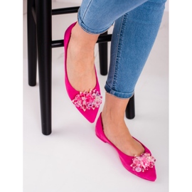 Women's ballerinas with shelovet crystals pink 2 Women's ballerinas with shelovet crystals pink 2