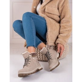 Insulated women's shelovet hiking boots beige 2