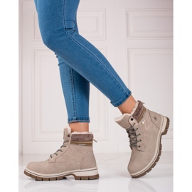 Insulated women's shelovet hiking boots beige 1