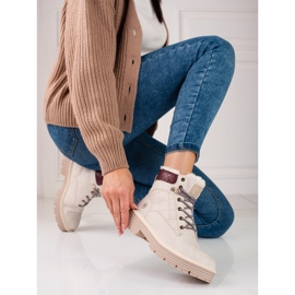 Women's trappers insulated with shelovet fur beige 2