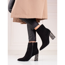 Women's boots Shelovet with a decorative heel black 1