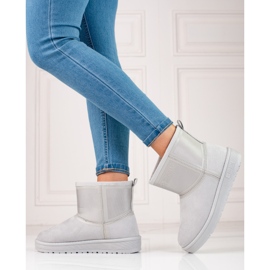 Gray Big Star women's slip-on snow boots KK274613 grey 1