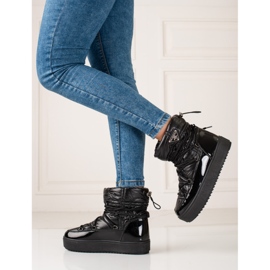 Women's black shelovet snow boots 2