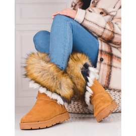 Women's shelovet mucilages with fur brown 1