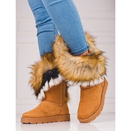 Women's shelovet mucilages with fur brown 2