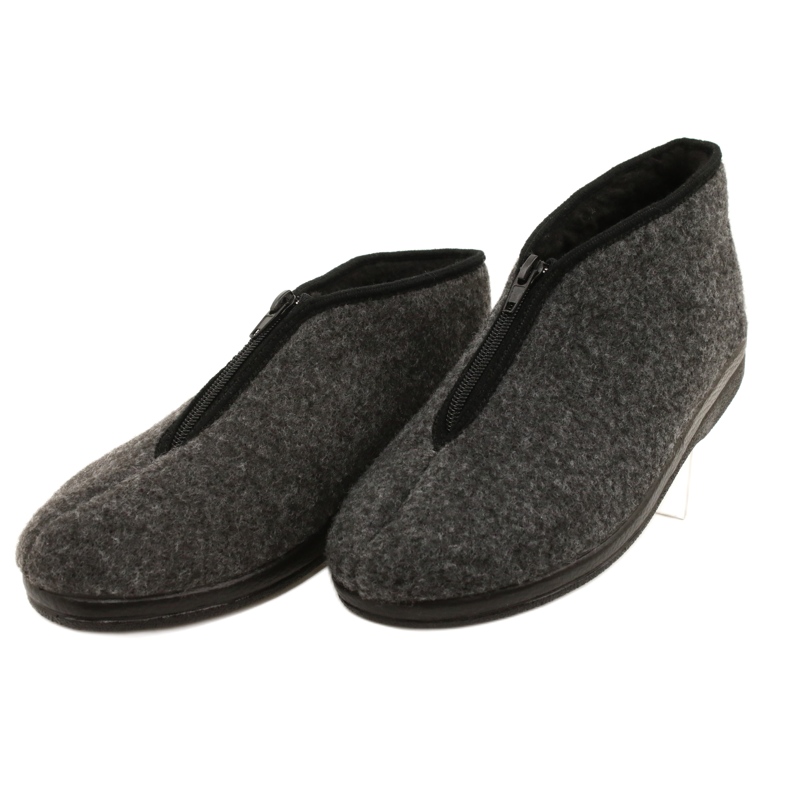Insulated Men's Slippers Felt Adanex 22530- PPP6 Gray grey 2 Insulated Men's Slippers Felt Adanex 22530- PPP6 Gray grey 2