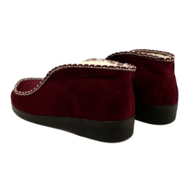 Warm slippers Felt Adanex 17013 Burgundy multicolored 3