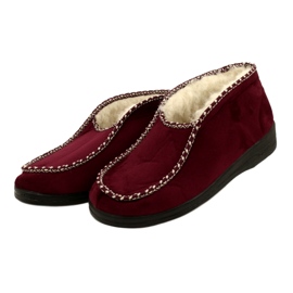 Warm slippers Felt Adanex 17013 Burgundy multicolored 2