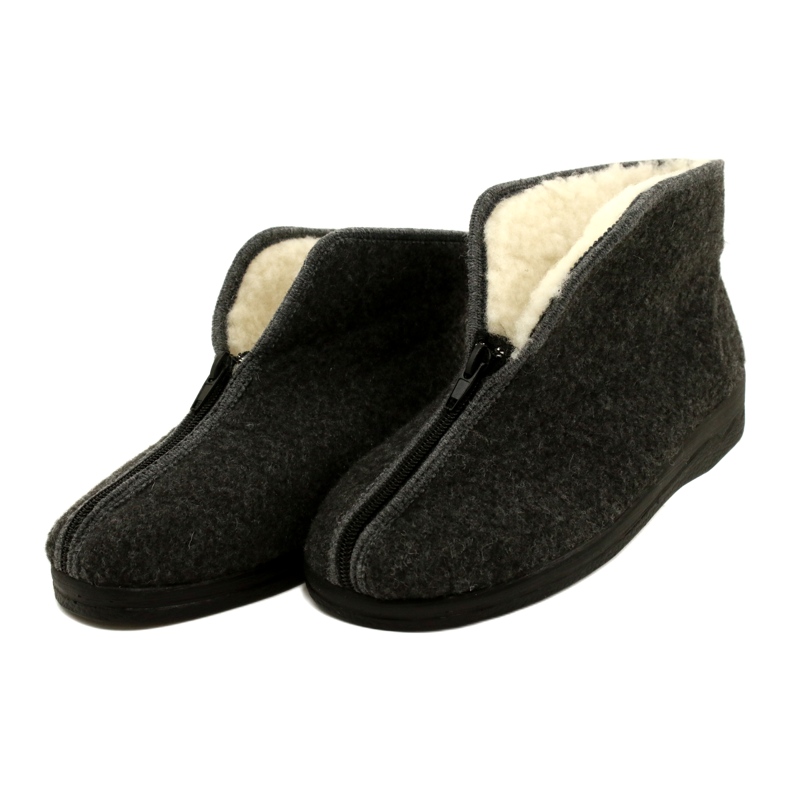 Insulated Felt Slippers Adanex 26844-FBP7FU Gray grey 3