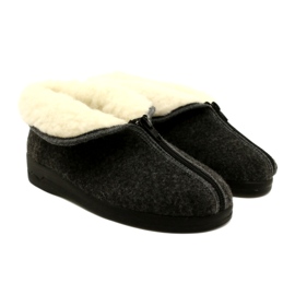 Insulated Felt Slippers Adanex 26844-FBP7FU Gray grey 6