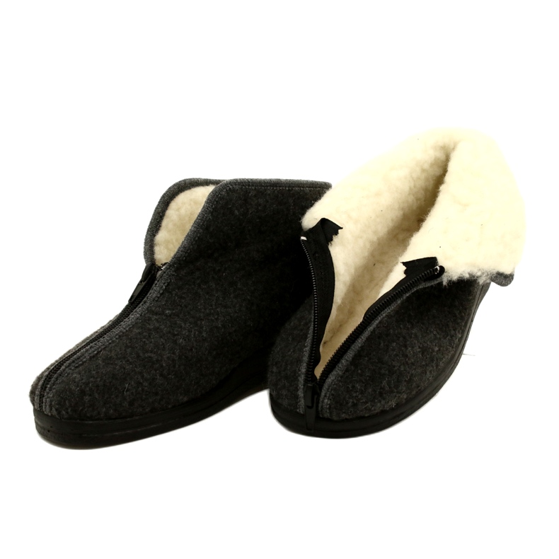 Insulated Felt Slippers Adanex 26844-FBP7FU Gray grey 4