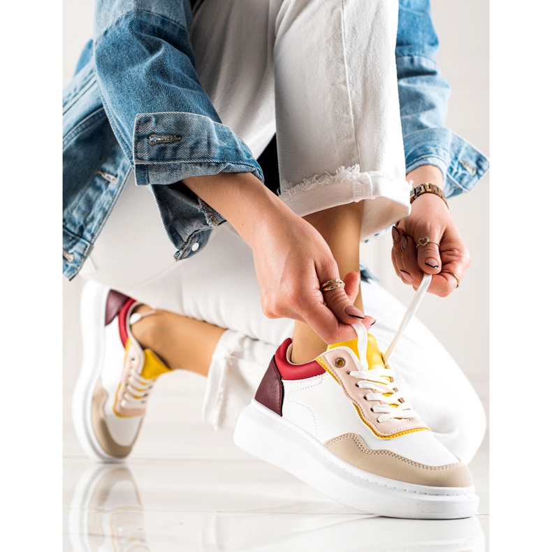 BUONAROTTI Fashionable Sport Shoes Sneakers white multicolored 1 BUONAROTTI Fashionable Sport Shoes Sneakers white multicolored 1