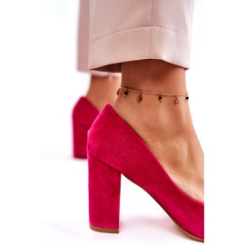 PS1 Classic Suede Pumps On A Bar Fuchsia Kendra pink 3